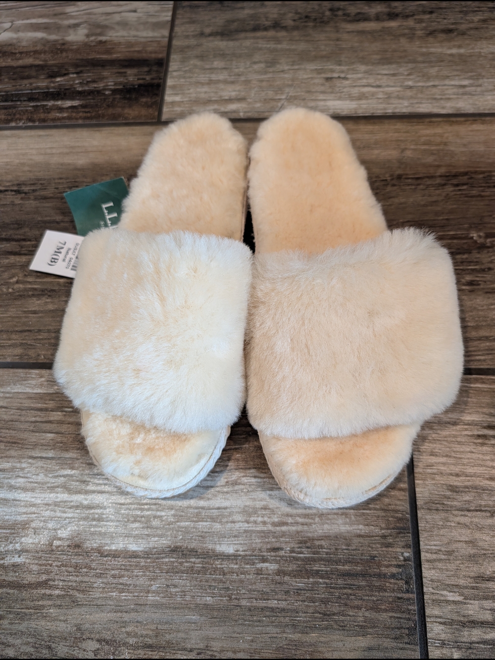 L.L. Bean Wicked Good One Band Slide Shearling Lined Slippers